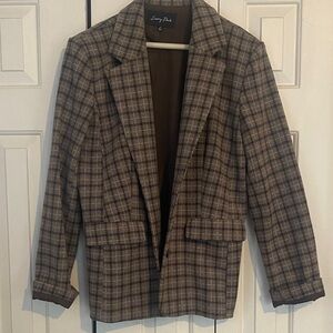 Emory Park Plaid Jacket in Brown and Gray